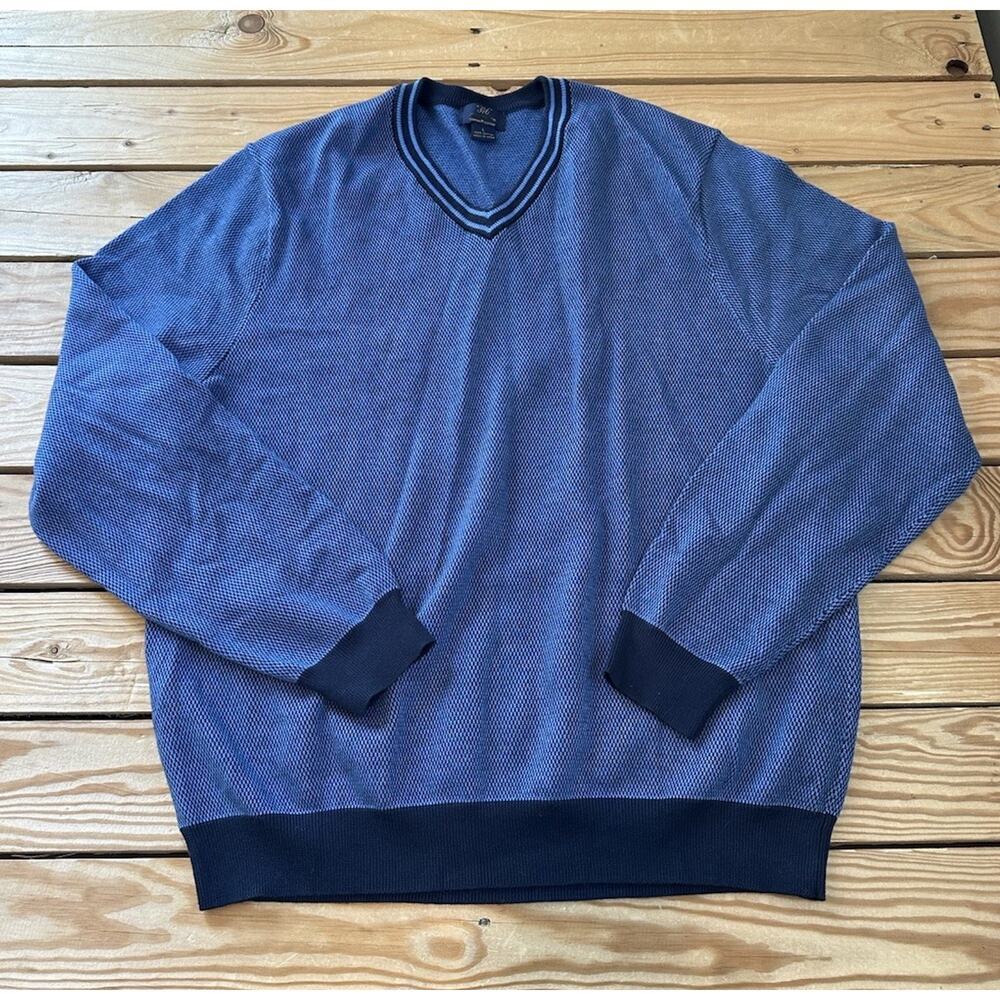 Brooks Brothers V Neck Sweater Size Large Men’s Blue Pullover